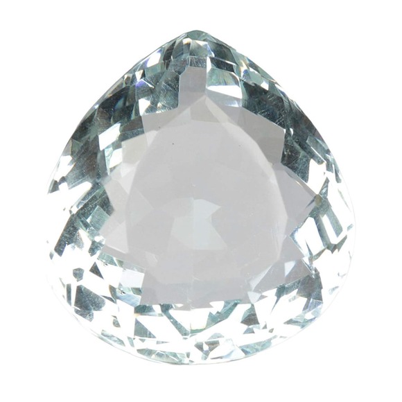 New 34.55 Carat Blue Aquamarine Pear Shaped Shape Loose Gemstone - Picture 1 of 4
